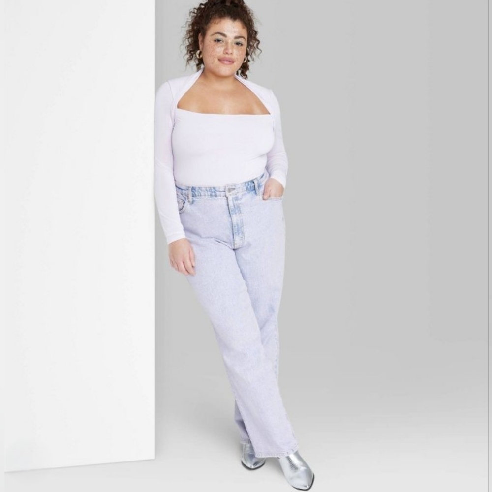 COPY - Wild Fable NWT 90s relaxed straight Leg jean Size 17  Lilac Tint